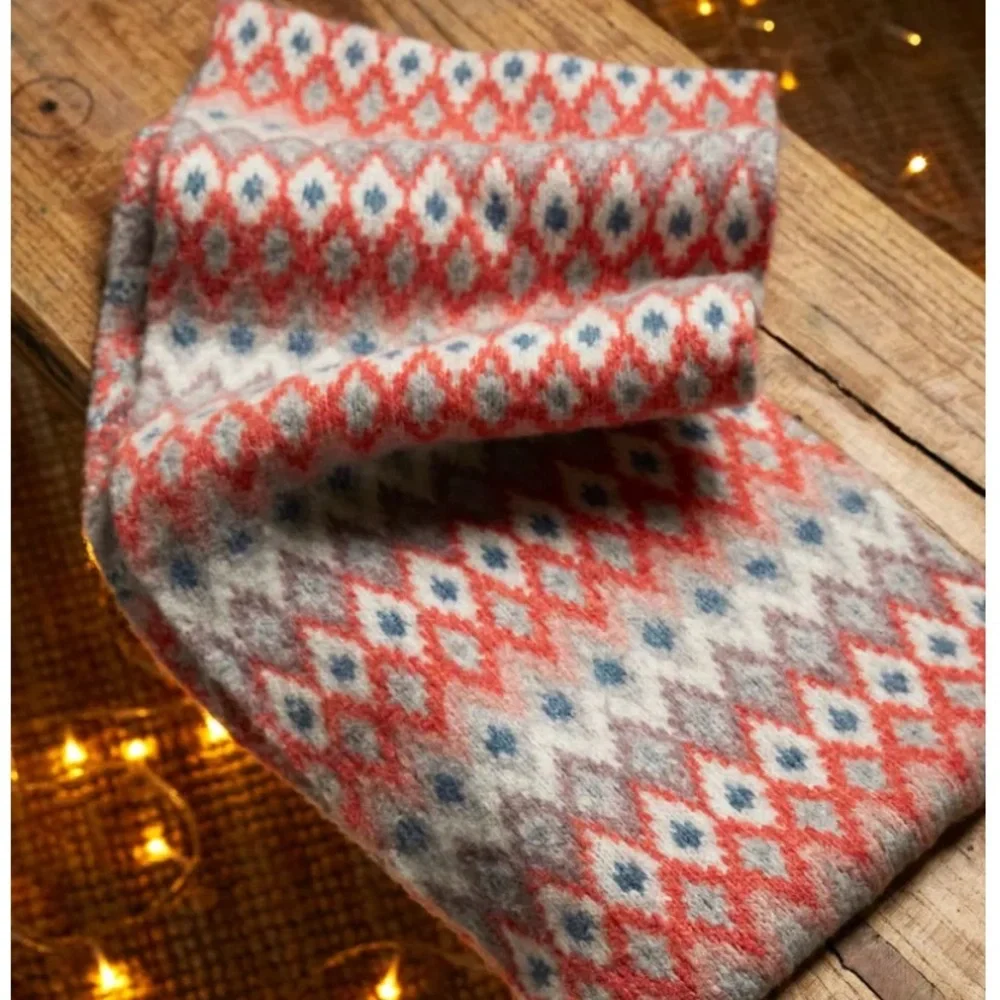 FatFace Frankie Fairisle Snood Grey Marl